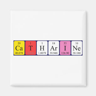 Aimant de nom de table périodique Catharine