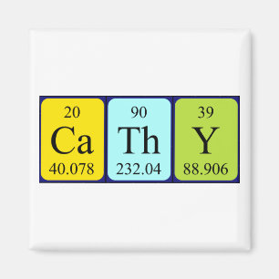 Aimant de nom de table périodique Cathy