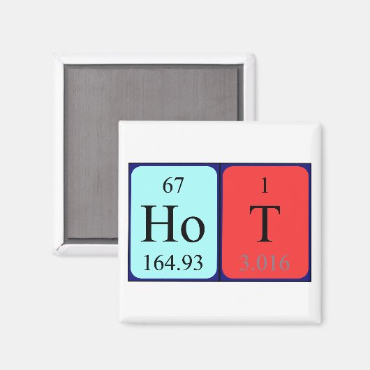 aimant de nom de table périodique chaud (Recto/Verso)