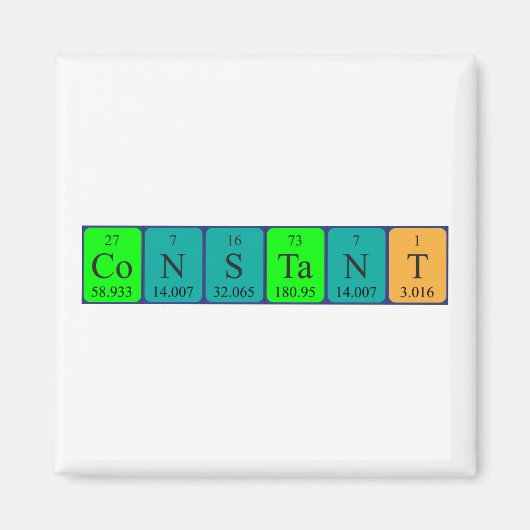 Aimant de nom de table périodique constant (Devant)
