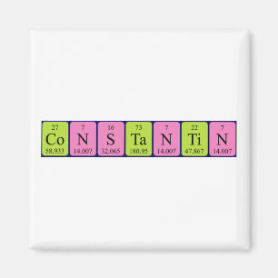 Aimant de nom de table périodique Constantin