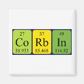 aimant de nom de table périodique Corbin (Devant)