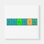 aimant de nom de table périodique Corentin (Devant)