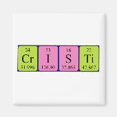 aimant de nom de table périodique Cristi (Devant)