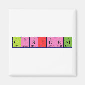 Aimant de nom de table périodique cristobal (Devant)