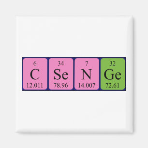 Aimant de nom de table périodique Csenge