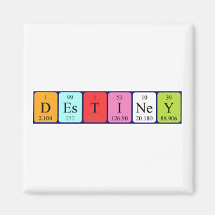 Aimant de nom de table périodique de destination