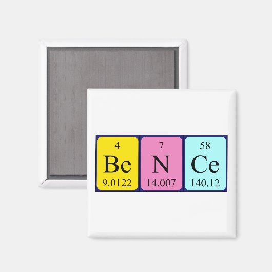 Aimant de nom de table périodique de la base (Recto/Verso)