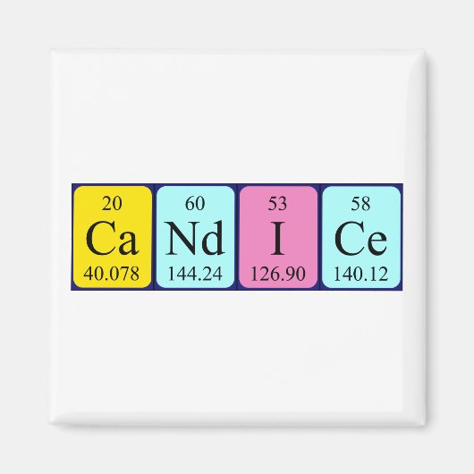 Aimant de nom de table périodique de la canette (Devant)