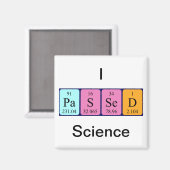 Aimant de nom de table périodique de la science pa (Recto/Verso)