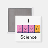 Aimant de nom de table périodique de la science pa (Recto/Verso)