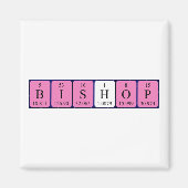 Aimant de nom de table périodique de l'évêque (Devant)