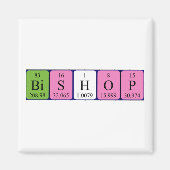 Aimant de nom de table périodique de l'évêque (Devant)