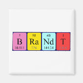 Aimant de nom de table périodique de marque (Devant)