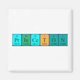Aimant de nom de table périodique de Princeton