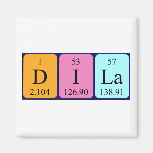 Aimant de nom de table périodique Dila