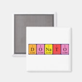Aimant de nom de table périodique Donato (Recto/Verso)