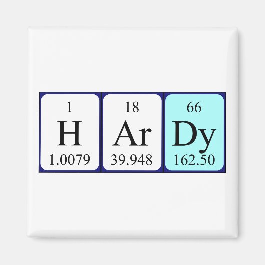aimant de nom de table périodique dur (Devant)