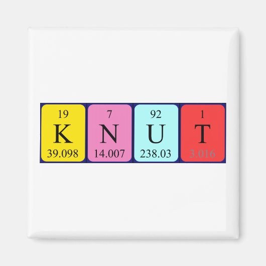 Aimant de nom de table périodique en écrou (Devant)