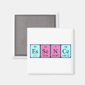 Aimant de nom de table périodique Essence (Recto/Verso)