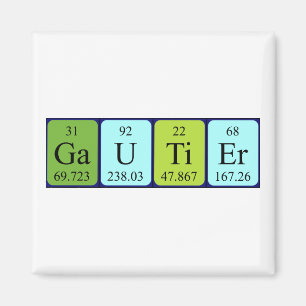 aimant de nom de table périodique Gautier