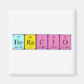 aimant de nom de table périodique Horacio (Devant)