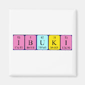 Aimant de nom de table périodique Ibuki (Devant)