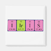 Aimant de nom de table périodique Iiris (Devant)