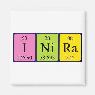 Aimant de nom de table périodique Inira