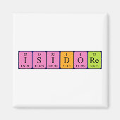 Aimant de nom de table périodique Isidore (Devant)
