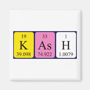 Aimant de nom de table périodique Kash