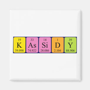 Aimant de nom de table périodique Kassidy