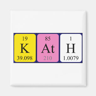 aimant de nom de table périodique Kath