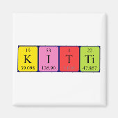 aimant de nom de table périodique Kitti (Devant)
