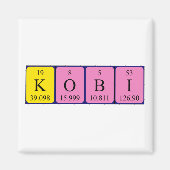 aimant de nom de table périodique Kobi (Devant)