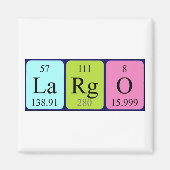 Aimant de nom de table périodique Largo (Devant)