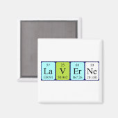 Aimant de nom de table périodique Laverne (Recto/Verso)