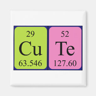 aimant de nom de table périodique mûr