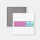 aimant de nom de table périodique Nichola (Recto/Verso)