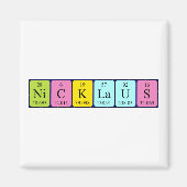 Aimant de nom de table périodique Nicklaus (Devant)