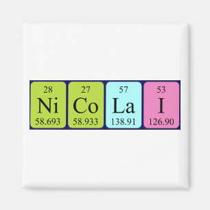 aimant de nom de table périodique Nicolai