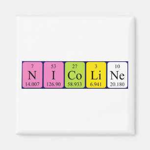aimant de nom de table périodique Nicoline