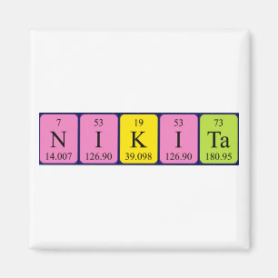 aimant de nom de table périodique Nikita