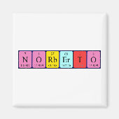 Aimant de nom de table périodique Norberto (Devant)