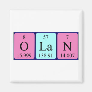 Aimant de nom de table périodique Olan