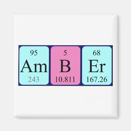 aimant de nom de table périodique orange (Devant)
