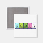 Aimant de nom de table périodique pascaline (Recto/Verso)