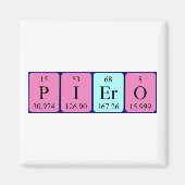 aimant de nom de table périodique Piero (Devant)