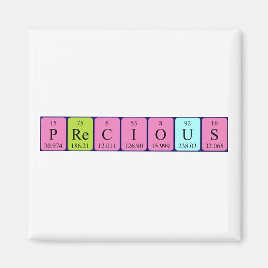 Aimant de nom de table périodique précédent (Devant)