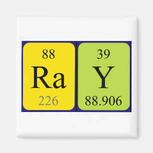 Aimant de nom de table périodique Ray